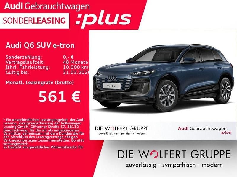 Plasmablau metallic Gebraucht 2024 Audi Q6 e-tron Performance SUV | 61.205 € (Superpreis) - Bild 1/4