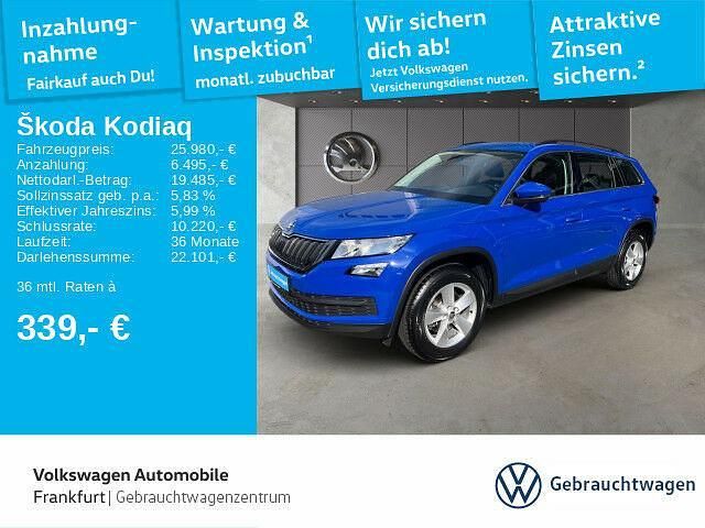 Blau Gebraucht 2021 Skoda Kodiaq Ambition SUV | 25.980 € (Superpreis) - Bild 1/2