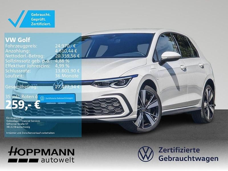 Weiß Gebraucht 2021 VW Golf VIII GTE Limousine | 24.970 € (Fairer Preis) - Bild 1/4