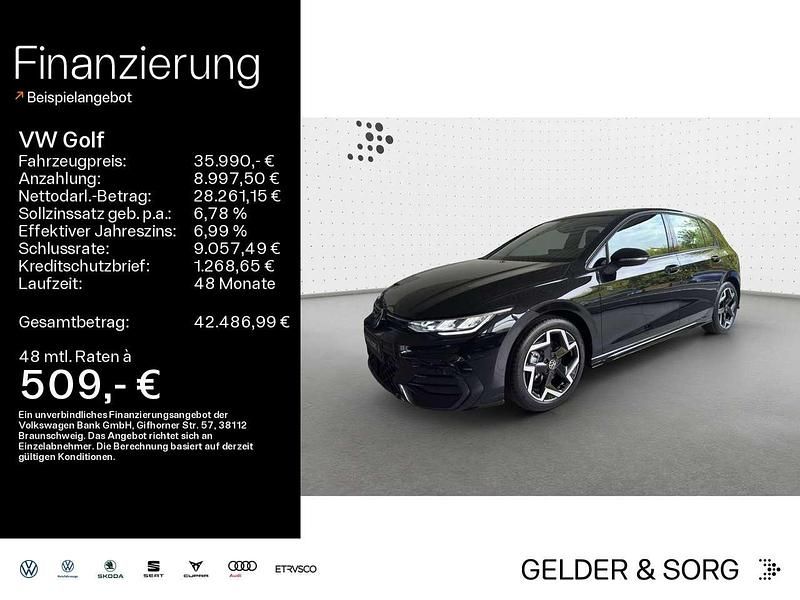 Grenadillschwarz metallic Neu 2025 VW Golf VIII R-line Limousine | 35.990 € (Fairer Preis) - Bild 1/4