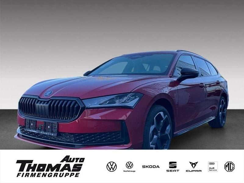 Carmine rot metallic Neu 2025 Skoda Superb SportLine Kombi | 57.239 € (Teuer) - Bild 1/3