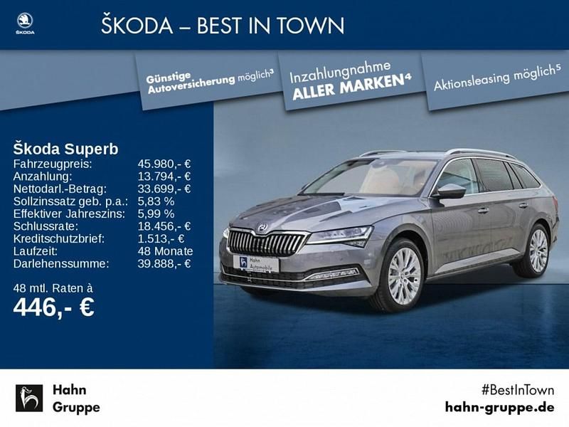 Gebraucht Skoda Superb Style 200 PS (147 kW) 2023 Graphitegrau metallic met. graphitegrau metallic met. Kombi