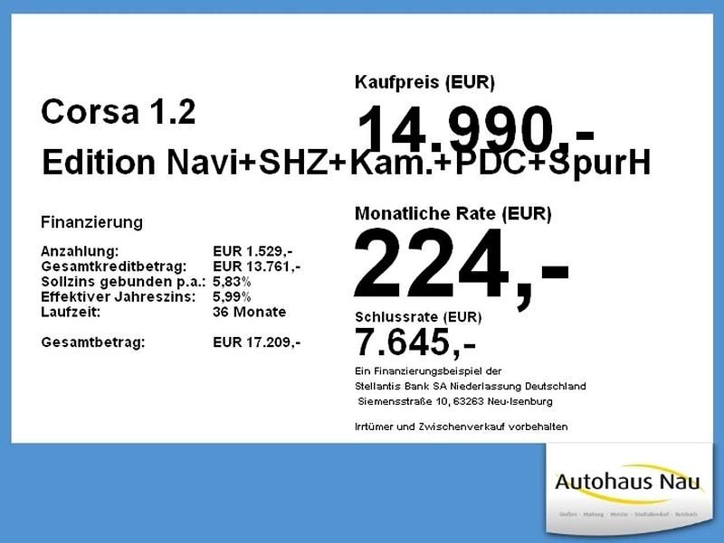 Gebraucht Opel Corsa Edition 75 PS (55 kW) 2022 Chili rot/kardio rot Kleinwagen