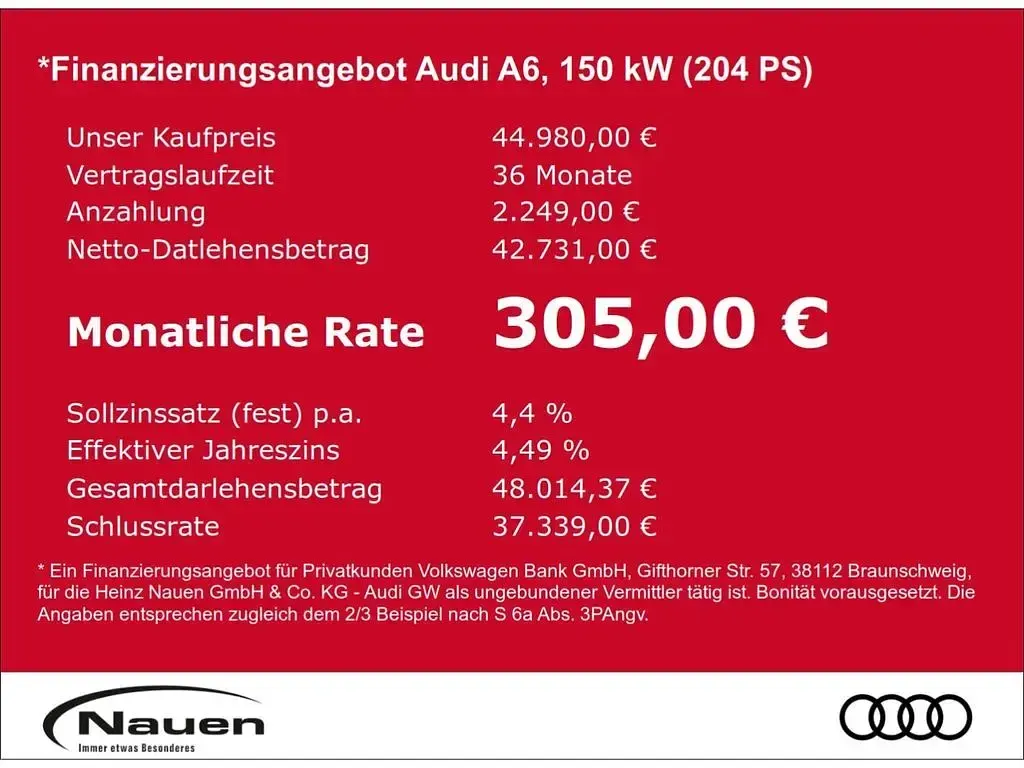 Gebraucht Audi A6 S-Line 204 PS (150 kW) 2025 Gletscherweiß metallic Kombi