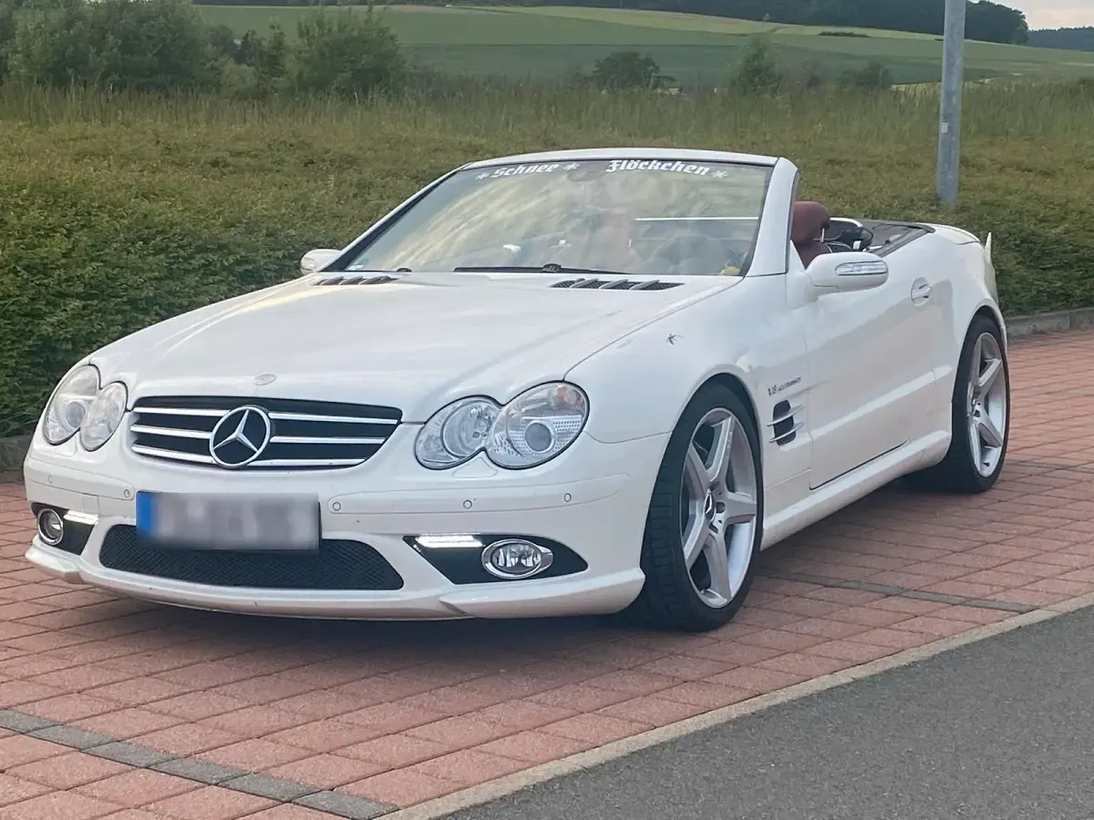 Gebraucht Mercedes SL55 AMG AMG 517 PS (380 kW) 2007 Weiß Cabrio