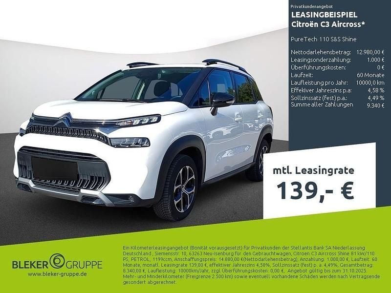 Weiß Gebraucht 2023 Citroën C3 Aircross Shine SUV | 12.960 € (Guter Preis) - Bild 1/3