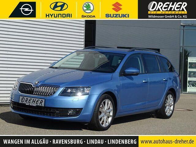 Denimblau metallic Gebraucht 2016 Skoda Octavia Joy Kombi | 16.990 € (Teuer) - Bild 1/3