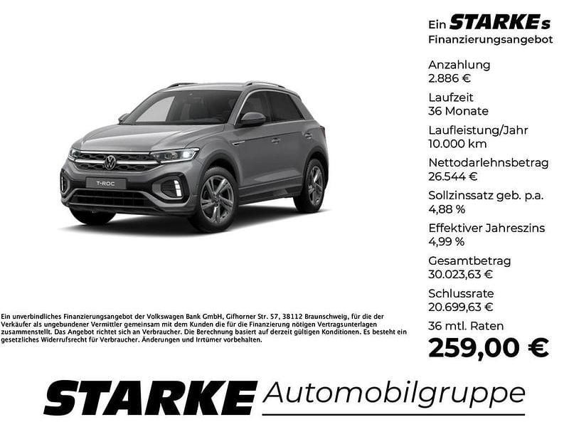 Grau Gebraucht 2025 VW T-Roc R-line SUV | 29.430 € (Superpreis) - Bild 1/4