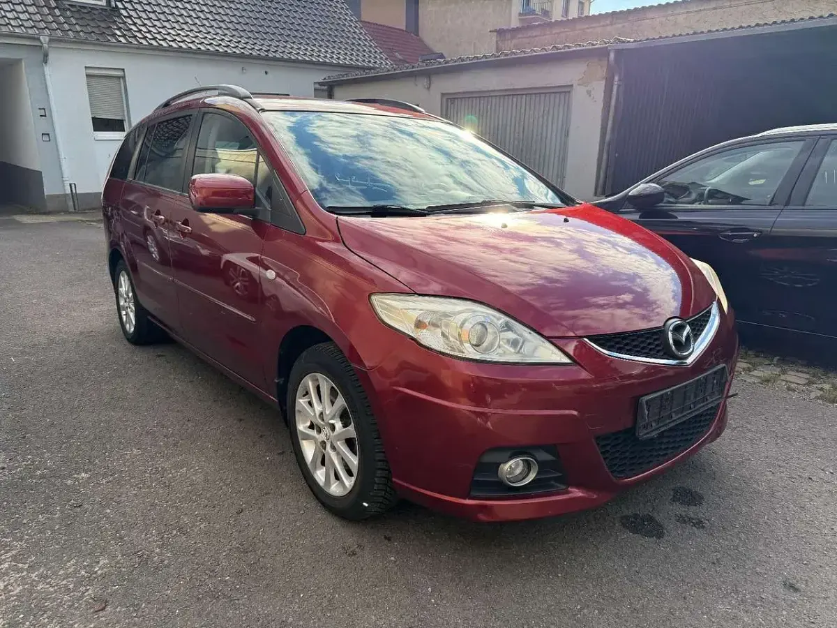 Gebraucht Mazda 5 Exclusive 150 PS (110 kW) 2008 Carminarot metallic Van / Kleinbus