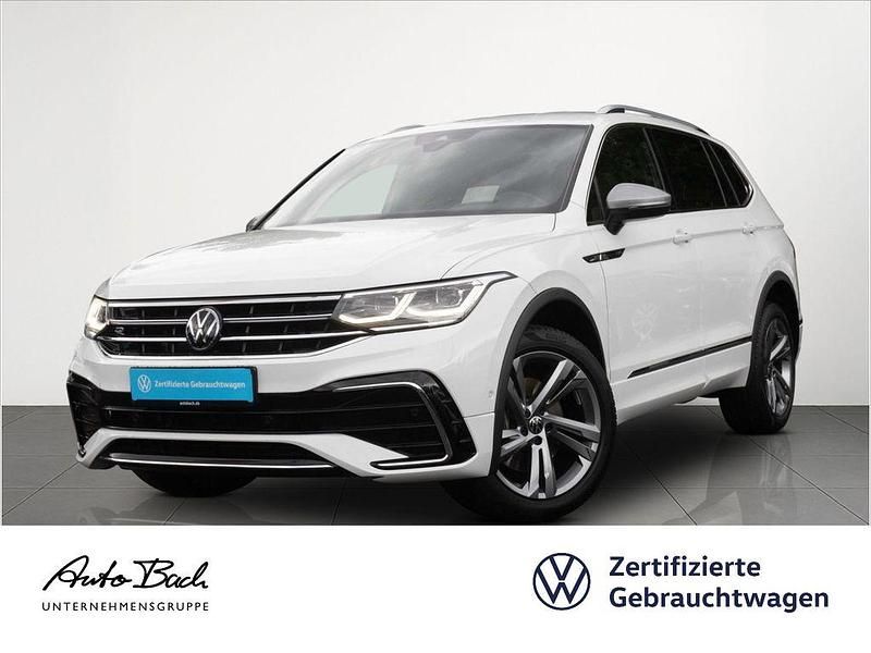 Weiß (pure white) Gebraucht 2022 VW Tiguan Allspace R-line SUV | 34.240 € (Guter Preis) - Bild 1/4
