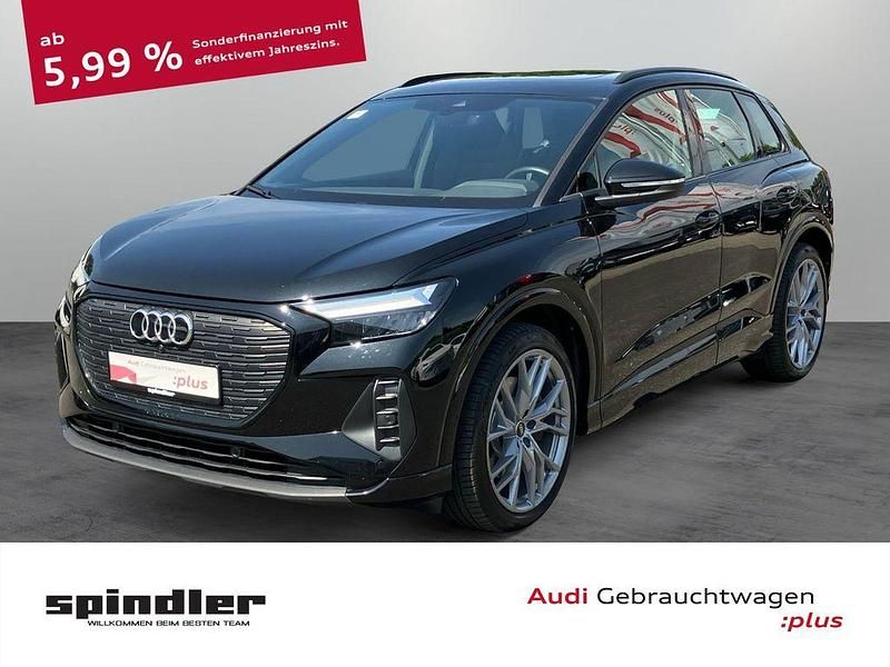 Mythosschwarz metallic Gebraucht 2022 Audi Q4 e-tron Advanced SUV | 27.980 € (Fairer Preis) - Bild 1/4