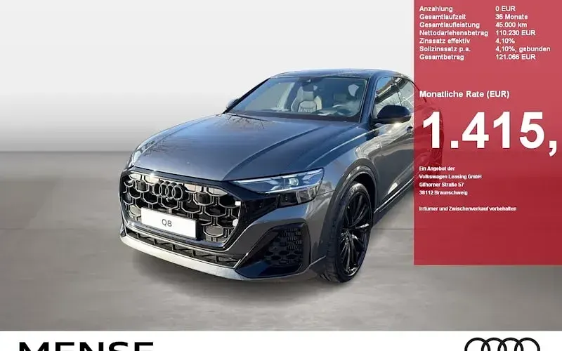 Neu Audi Q8 Comfort 490 PS (360 kW) 2025 Grau SUV