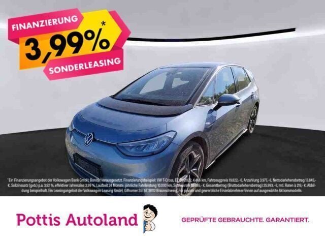 Blau Gebraucht 2021 VW ID.3 Pro Kleinwagen | 19.977 € (Fairer Preis) - Bild 1/3