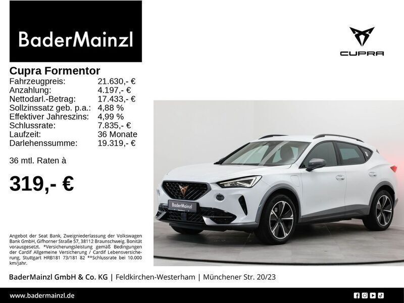 Nevada weiß metallic (metallic) Gebraucht 2022 Cupra Formentor SUV | 21.630 € (Etwas zu teuer) - Bild 1/3