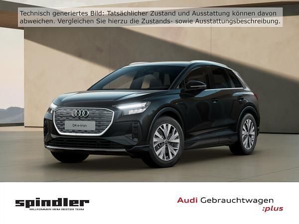 Schwarz (mythosschwarz metallic) Gebraucht 2024 Audi Q4 e-tron Advanced Plus SUV | 44.981 € (Superpreis) - Bild 1/4