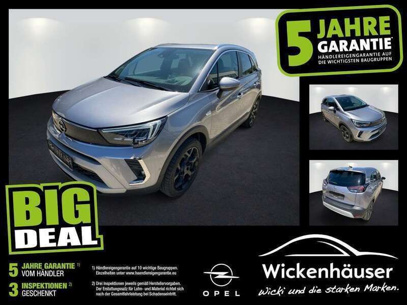 Kontrast grau/quarz silber (metallic) Gebraucht 2021 Opel Crossland Elegance SUV | 17.990 € (Fairer Preis) - Bild 1/4