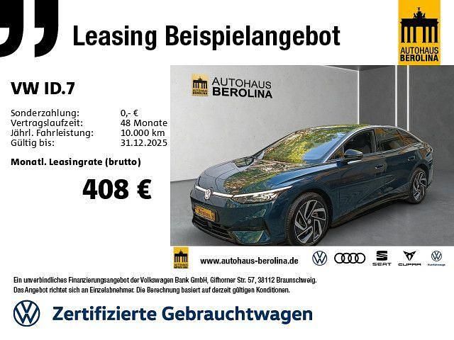 Aquamarinblau metallic Gebraucht 2025 VW ID.7 Pro Kleinwagen | 45.555 € (Fairer Preis) - Bild 1/4