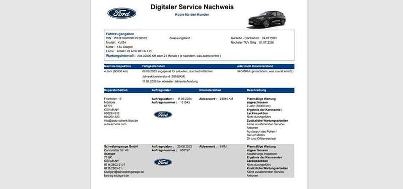 Gebraucht Ford Kuga ST-Line X 150 PS (110 kW) 2023 Obsidianschwarzmetallic SUV