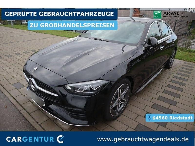 Obsidianschwarz Gebraucht 2023 Mercedes C200 AMG line Limousine | 34.590 € (Fairer Preis) - Bild 1/2