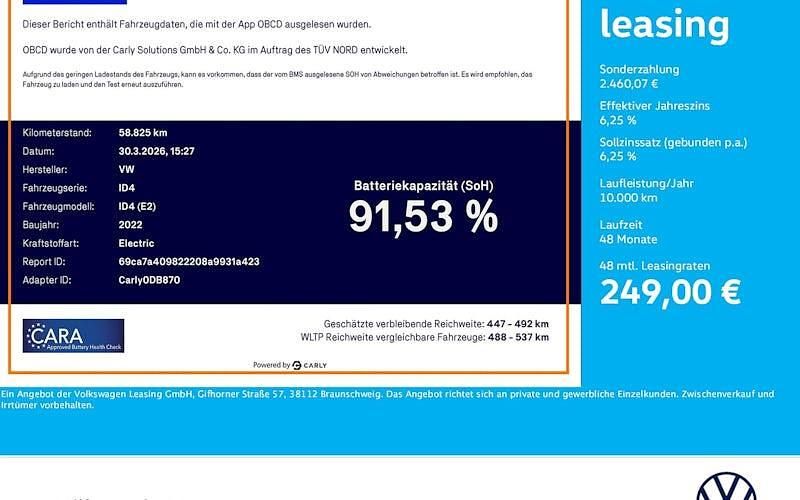 Gebraucht VW ID.4 Pro Performance 150 kW (204 PS) 2021 Gletscherweiß metallic SUV