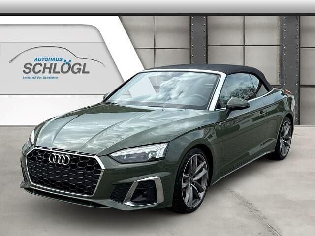 Distriktgrün metallic Gebraucht 2021 Audi A5 Cabriolet S-Line Cabrio | 35.750 € (Fairer Preis) - Bild 1/2