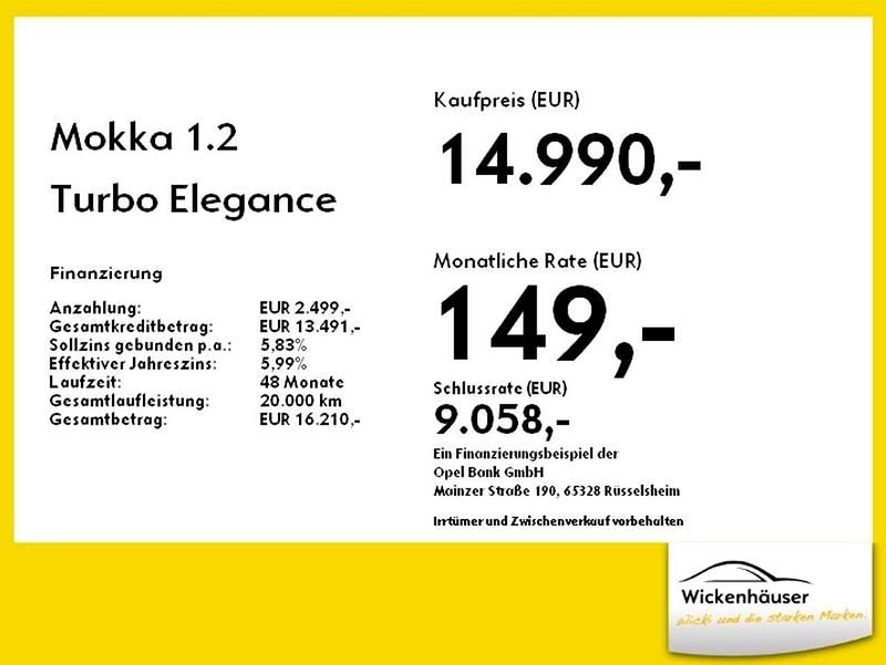 Gebraucht Opel Mokka Elegance 131 PS (96 kW) 2022 Jade weiss/arktis weiss (metallic) SUV