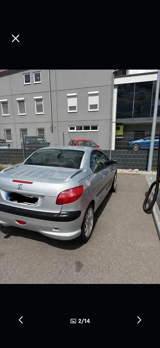 Gebraucht Peugeot 206 CC 136 PS (100 kW) 2006 Silber Cabrio