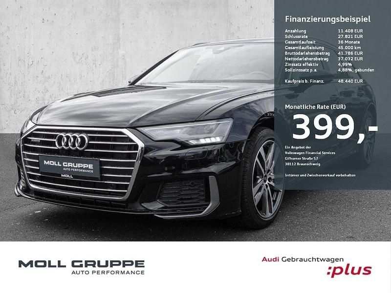 Brillantschwarz Gebraucht 2023 Audi A6 Sport Kombi | 48.440 € (Guter Preis) - Bild 1/3