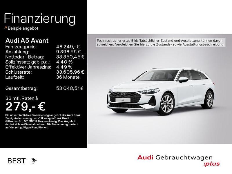 Gletscherweiß metallic Gebraucht 2025 Audi A5 Sport Kombi | 48.249 € (Fairer Preis) - Bild 1/4