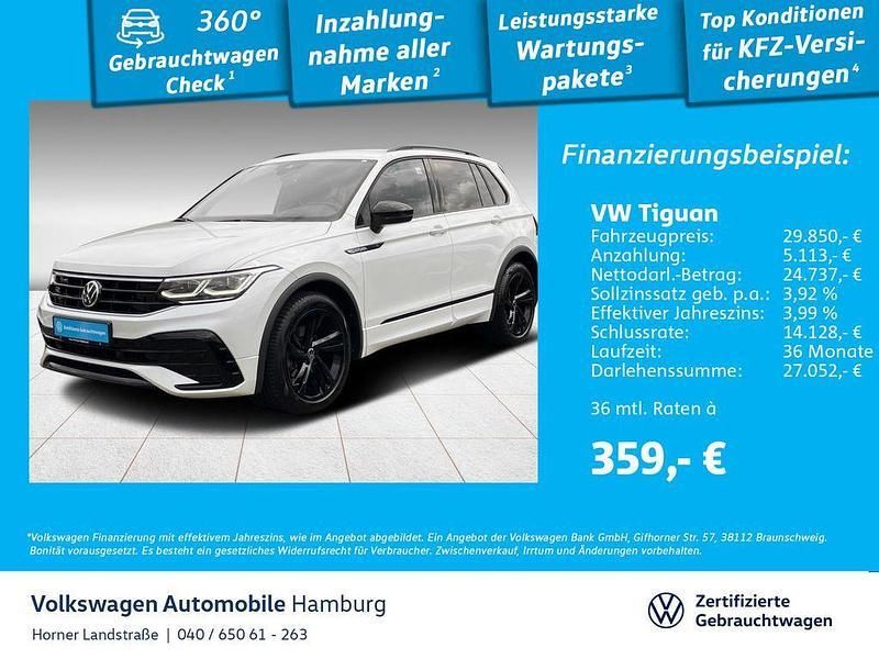 Oryxweiß perlmutteffekt (metallic) Gebraucht 2021 VW Tiguan R-line SUV | 29.850 € (Guter Preis) - Bild 1/3
