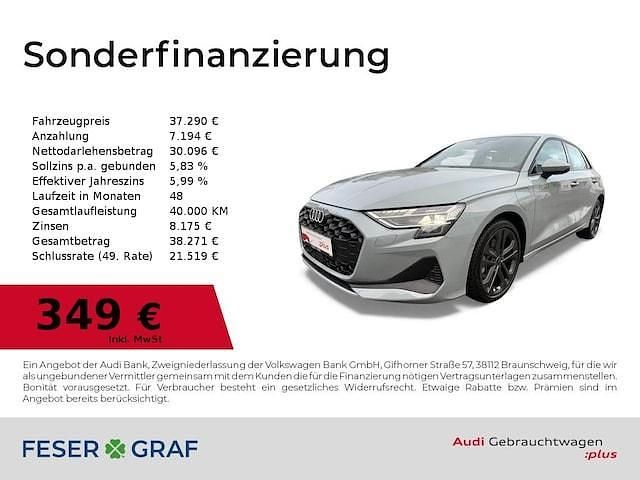 Pfeilgrau perleffekt Gebraucht 2025 Audi A3 Sportback e-tron Ambiente Kleinwagen | 37.290 € - Bild 1/4
