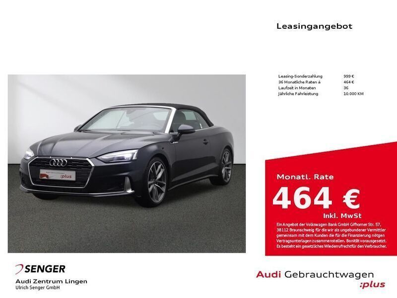 Grau Gebraucht 2024 Audi A5 Cabriolet Advanced Plus Cabrio | 47.880 € (Etwas zu teuer) - Bild 1/4