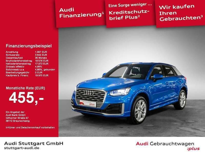 Arablau kristalleffekt Gebraucht 2018 Audi Q2 Sport SUV | 22.320 € (Fairer Preis) - Bild 1/2