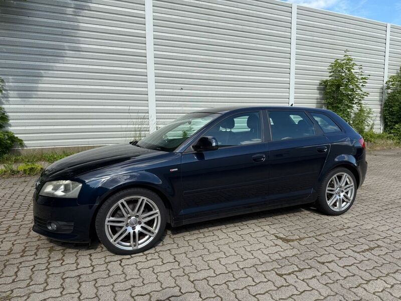 Blau Gebraucht 2008 Audi A3 Sportback S-Line Limousine | 5.500 € (Fairer Preis) - Bild 1/4