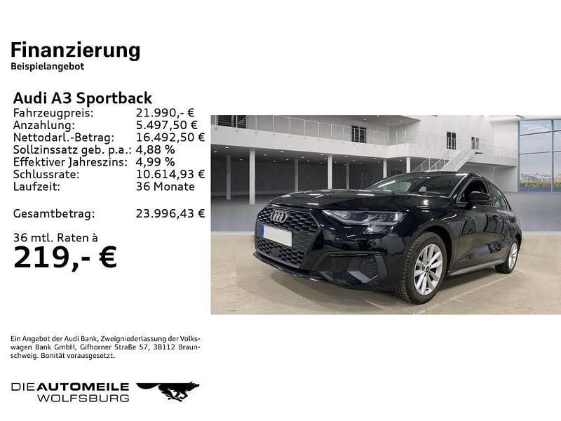 Gebraucht Audi A3 Sport 150 PS (110 kW) 2022 Brillantschwarz Limousine