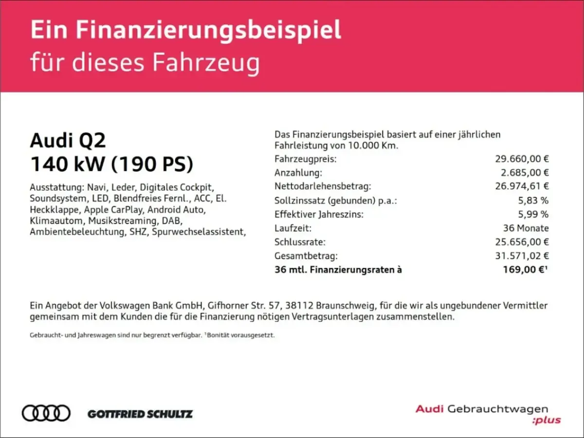 Gebraucht Audi Q2 Advanced 190 PS (139 kW) 2025 Blau SUV