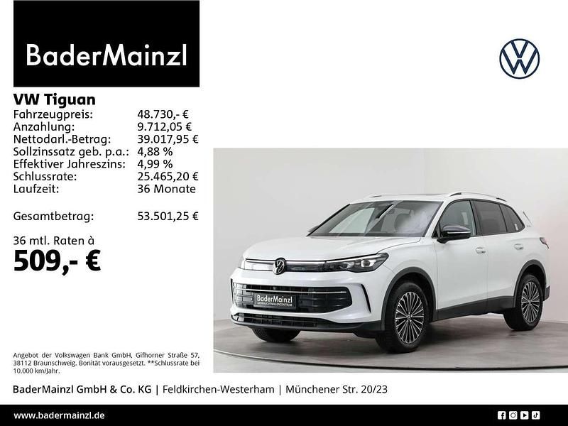 Oryxweiß perlmutteffekt Gebraucht 2025 VW Tiguan Goal SUV | 48.730 € (Guter Preis) - Bild 1/3