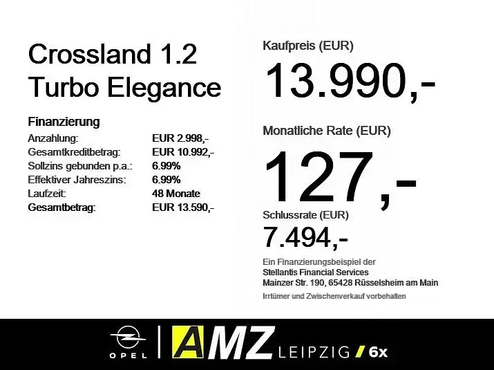 Gebraucht Opel Crossland X Elegance 110 PS (80 kW) 2022 Nautic blau SUV