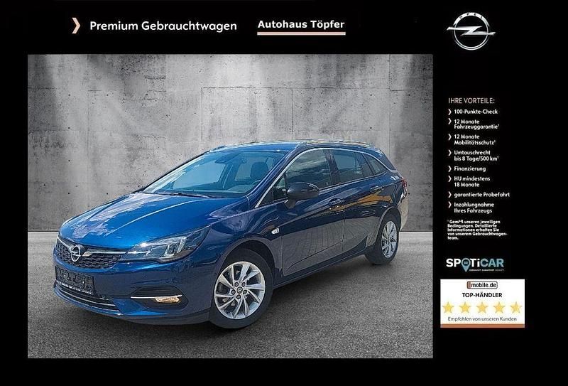 Blau Gebraucht 2021 Opel Astra Elegance Kombi | 13.450 € (Teuer) - Bild 1/4