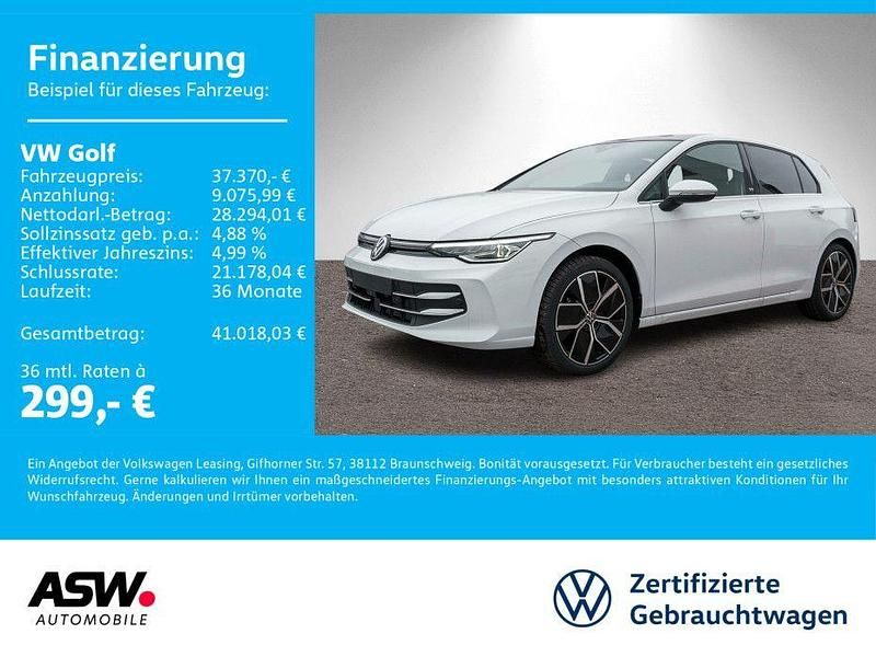 Pure white/schwarz Gebraucht 2025 VW Golf VIII Edition Limousine | 37.370 € (Teuer) - Bild 1/4