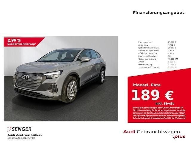 Gebraucht Audi Q4 Sportback e-tron Ambiente 125 kW (170 PS) 2023 Kieselgrau SUV