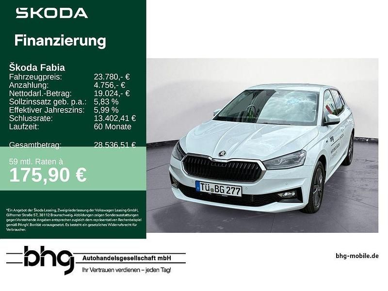 Weiß Gebraucht 2025 Skoda Fabia Tour Limousine | 23.780 € (Fairer Preis) - Bild 1/4