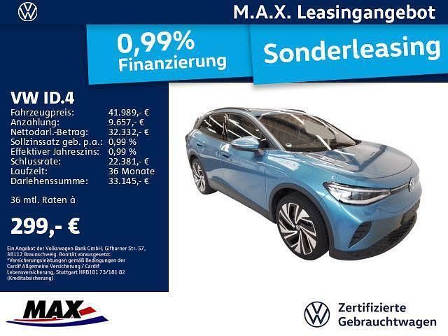 Costa azul metallic Gebraucht 2024 VW ID.4 Pro Performance SUV | 41.989 € (Fairer Preis) - Bild 1/3