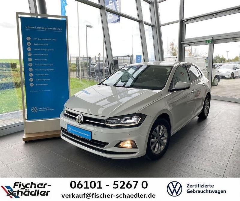 Pure white (metallic) Gebraucht 2018 VW Polo Highline Limousine | 13.850 € (Fairer Preis) - Bild 1/4