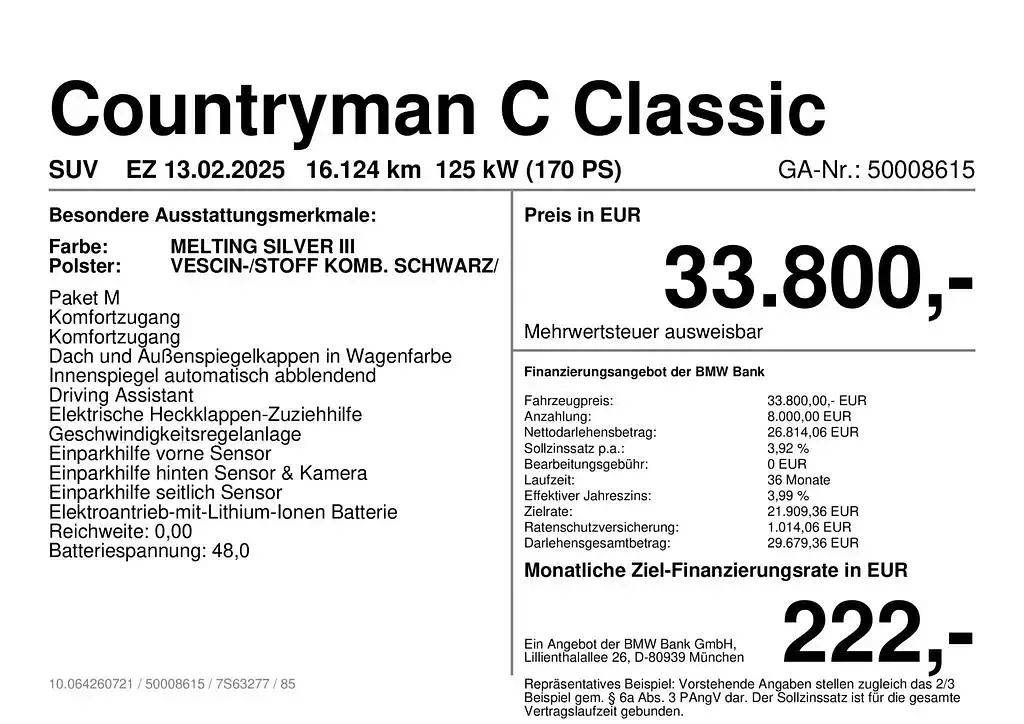 Gebraucht Mini Countryman Classic 170 PS (125 kW) 2025 Silber SUV