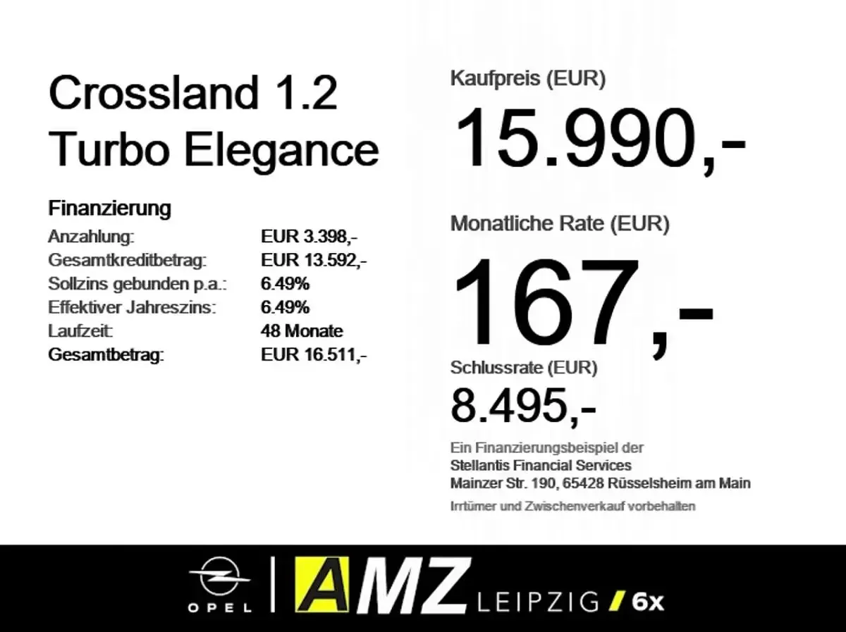 Gebraucht Opel Crossland X Elegance 131 PS (96 kW) 2023 Lackierung platiniumgrau/meta SUV