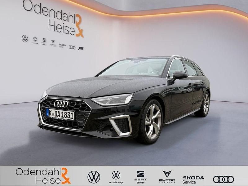 Polsterfarbe: schwarz Gebraucht 2024 Audi A4 S-Line Kombi | 44.350 € - Bild 1/4