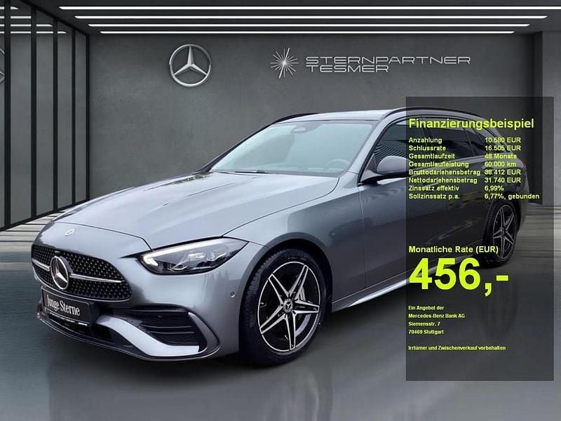 Grau Gebraucht 2024 Mercedes C220 AMG Limousine | 42.370 € (Fairer Preis) - Bild 1/3