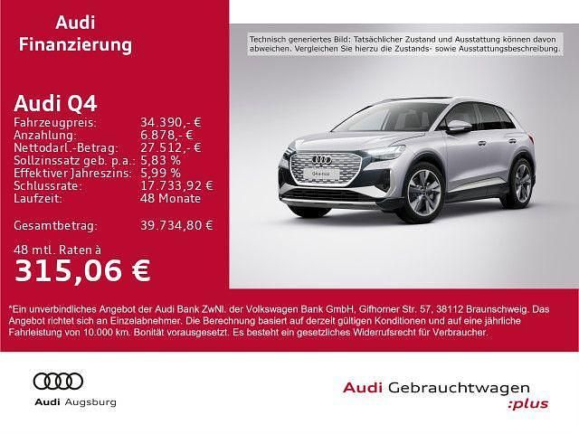 Florettsilber metallic Gebraucht 2022 Audi Q4 e-tron S-Line SUV | 34.390 € (Fairer Preis) - Bild 1/4