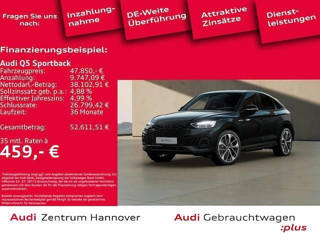 Mythosschwarz metallic Gebraucht 2023 Audi Q5 Sportback S-Line SUV | 47.850 € (Etwas zu teuer) - Bild 1/4